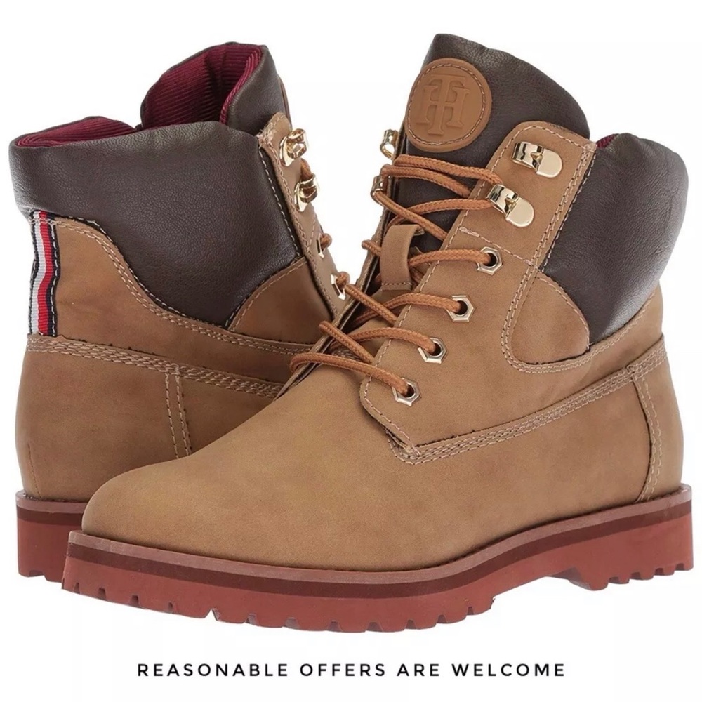 Tommy Hilfiger Women's Poma Combat Boots